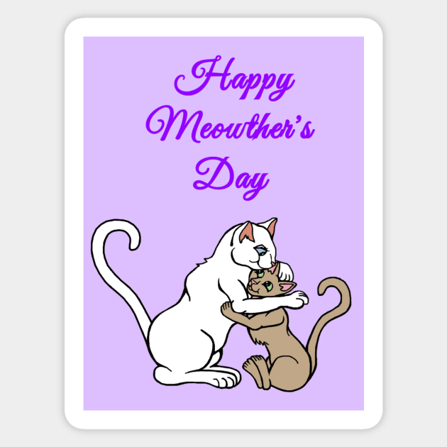 Happy Meowther's Day Cats Sticker by Art by Deborah Camp